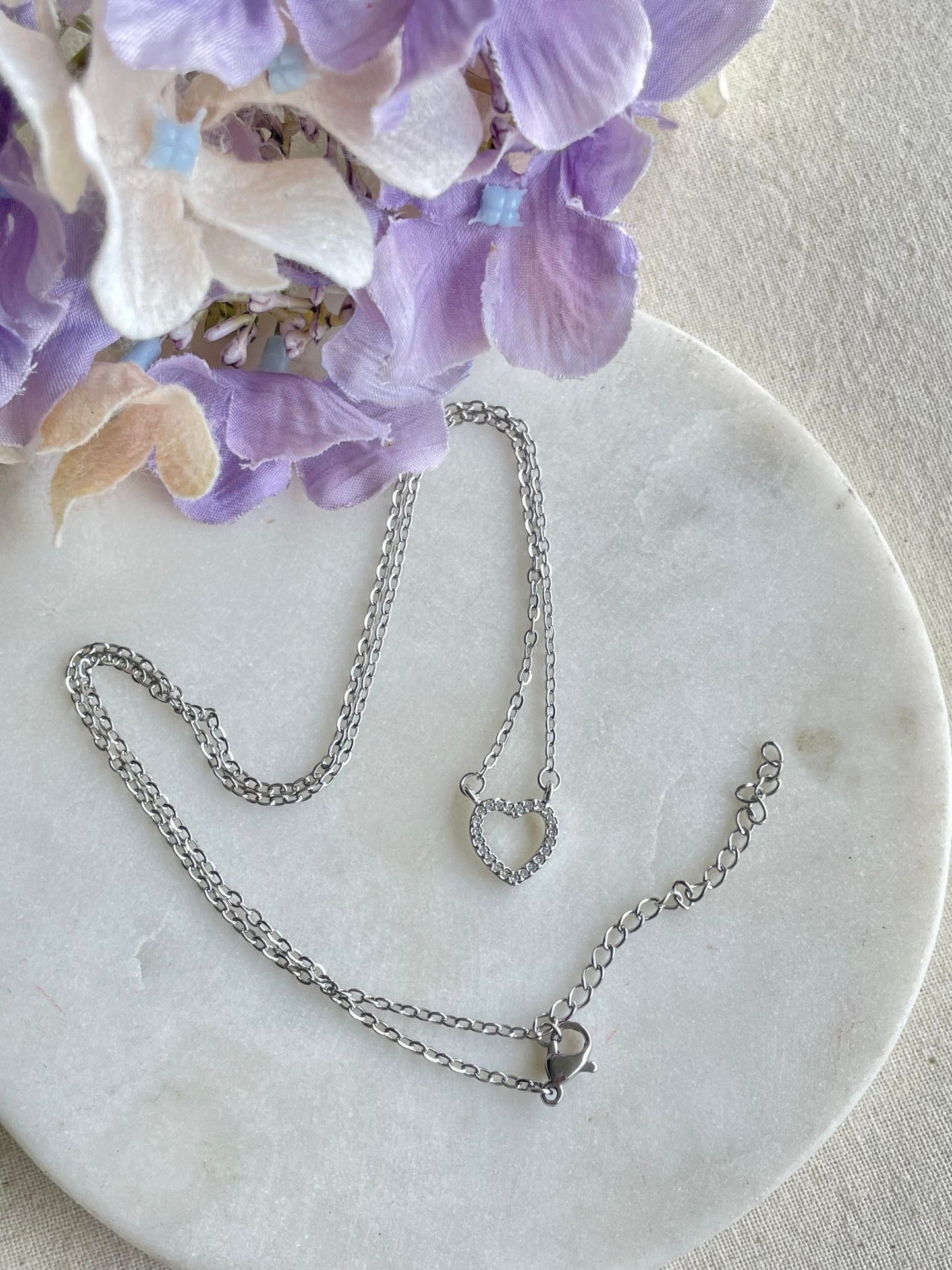Necklace | Where my heart is silver necklace – Tarnish Proof Jewellery
