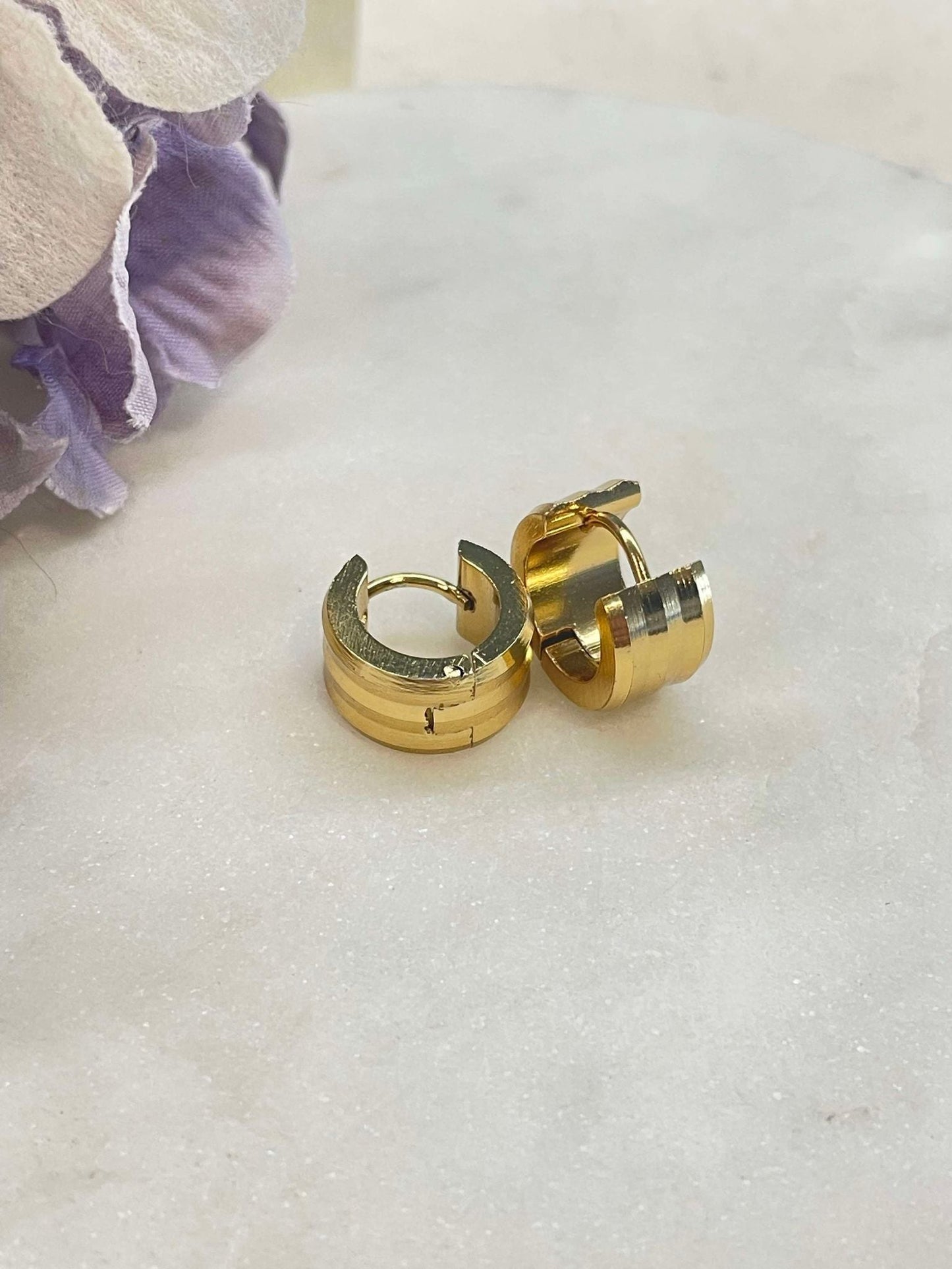 Earrings | Simple gold hoop earrings – Tarnish Proof Jewellery