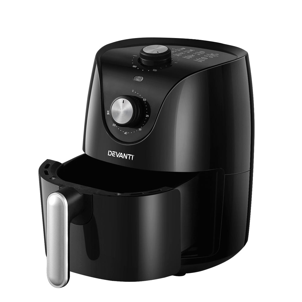 Air Fryer | Devanti | 2.5L Knob Control | 1200W - Appliances > Kitchen Appliances > Air Fryers - Fosmore