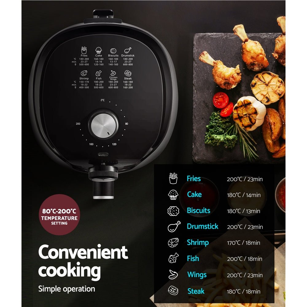 Air Fryer | Devanti | 2.5L Knob Control | 1200W - Appliances > Kitchen Appliances > Air Fryers - Fosmore