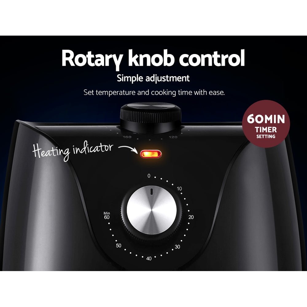 Air Fryer | Devanti | 2.5L Knob Control | 1200W - Appliances > Kitchen Appliances > Air Fryers - Fosmore