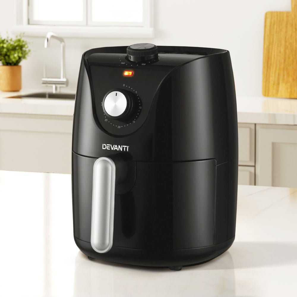 Air Fryer | Devanti | 2.5L Knob Control | 1200W - Appliances > Kitchen Appliances > Air Fryers - Fosmore