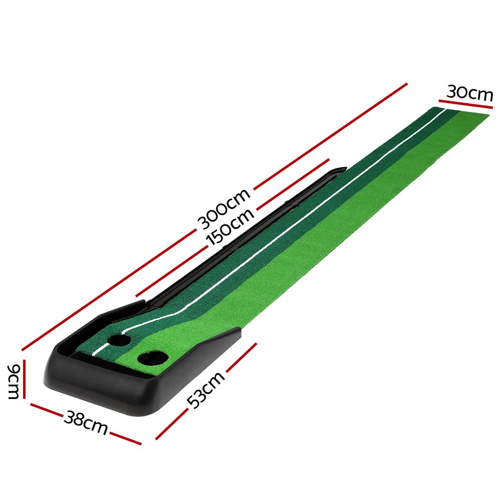Golf Putting Mat | Everfit 3M | Auto Return - Sports & Fitness > Golf > Golf Training Aids - Fosmore