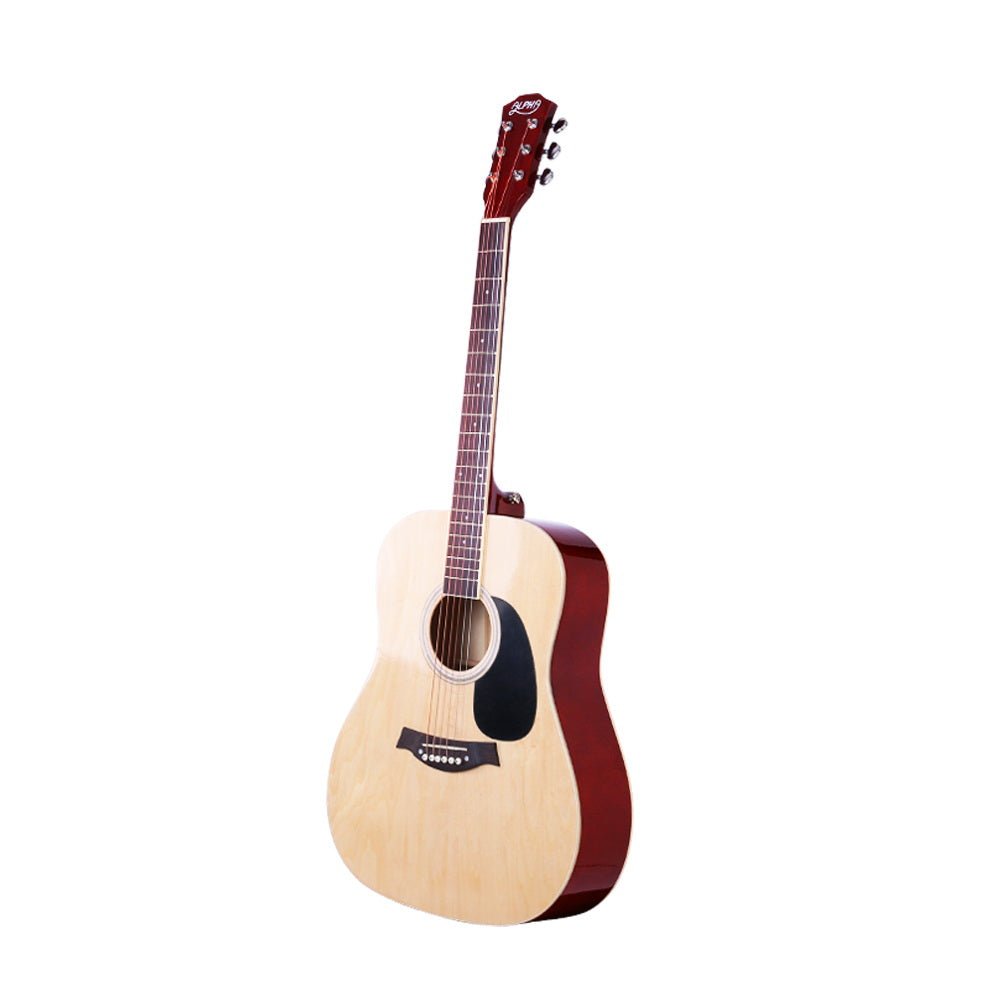 Acoustic Guitar Dreadnought | Alpha 41 Inch | Steel Strings | Natural - Musical Instrument & Accessories > Guitars - Fosmore
