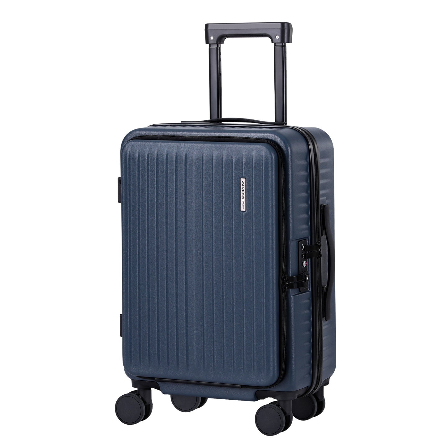 Suitcase* Luggage Carry On 55cm | Wanderlite | TSA Navy - Home & Garden > Travel > Suitcases - Fosmore