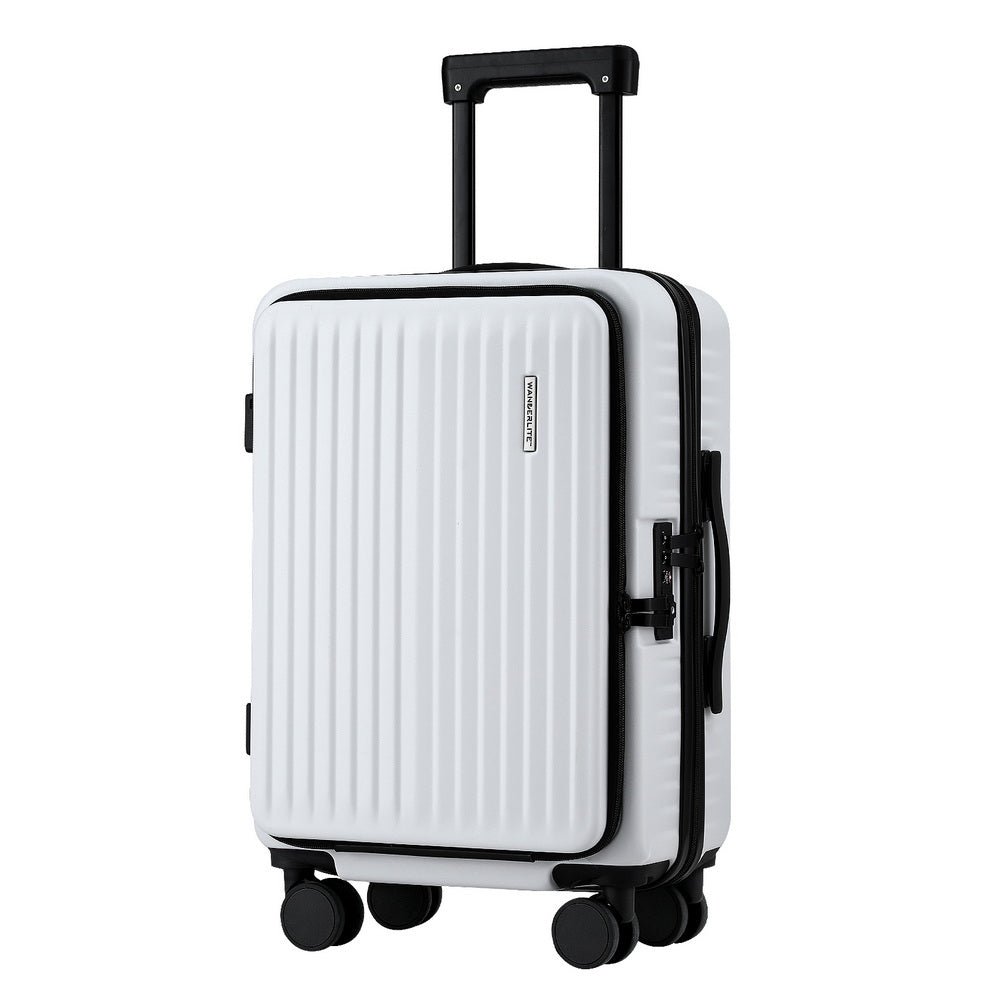 Suitcase* Luggage Carry On 55cm | Wanderlite | TSA White - Home & Garden > Travel > Suitcases - Fosmore