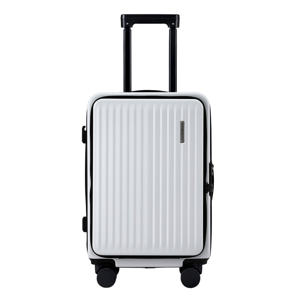 Suitcase* Luggage Carry On 55cm | Wanderlite | TSA White - Home & Garden > Travel > Suitcases - Fosmore
