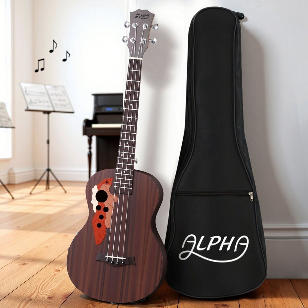 Ukulele | Alpha 30 - Inch Electric Ukulele with EQ | Ebony Top - Audio & Video > Musical Instrument & Accessories > Guitars - Fosmore
