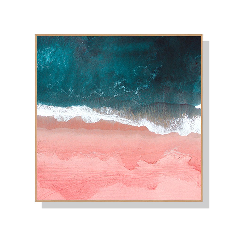 Canvas Print Wall Art | Pink Sea | 40cmx40cm - Home & Garden > Wall Art > Posters, Paintings & Prints - Fosmore