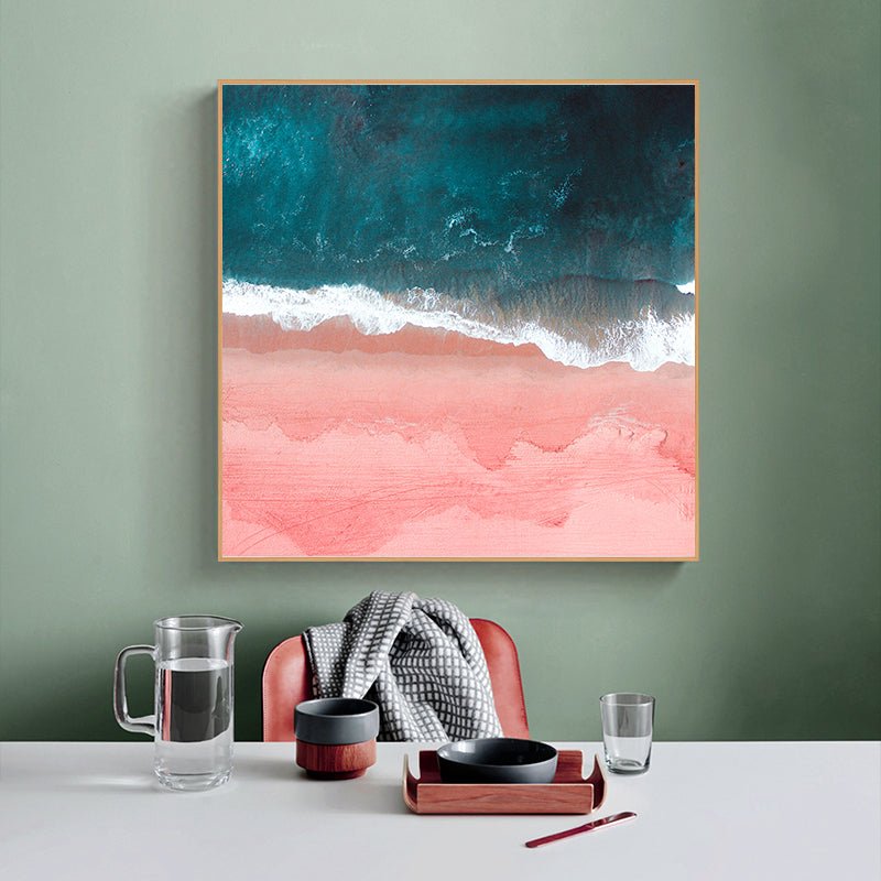 Canvas Print Wall Art | Pink Sea | 40cmx40cm - Home & Garden > Wall Art > Posters, Paintings & Prints - Fosmore