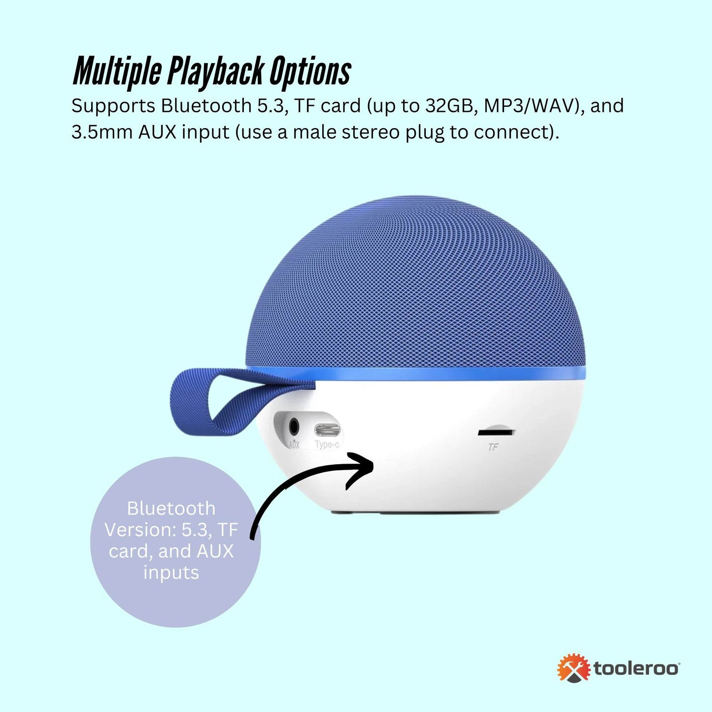 Mini Karaoke Machine & 2x Wireless Microphones Portable Bluetooth Speaker Blue - > Speakers > Bluetooth Speakers - Fosmore