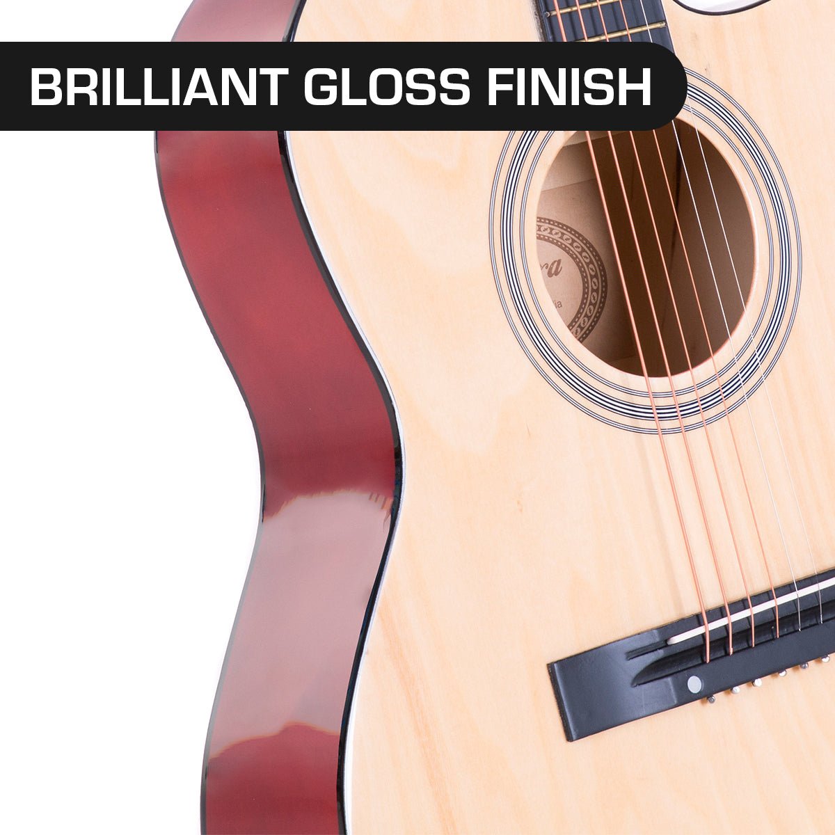 Acoustic Guitar | Karrera 40 Inch Cutaway | Steel Strings | Natural - > Musical Instrument & Accessories > Guitars - Fosmore