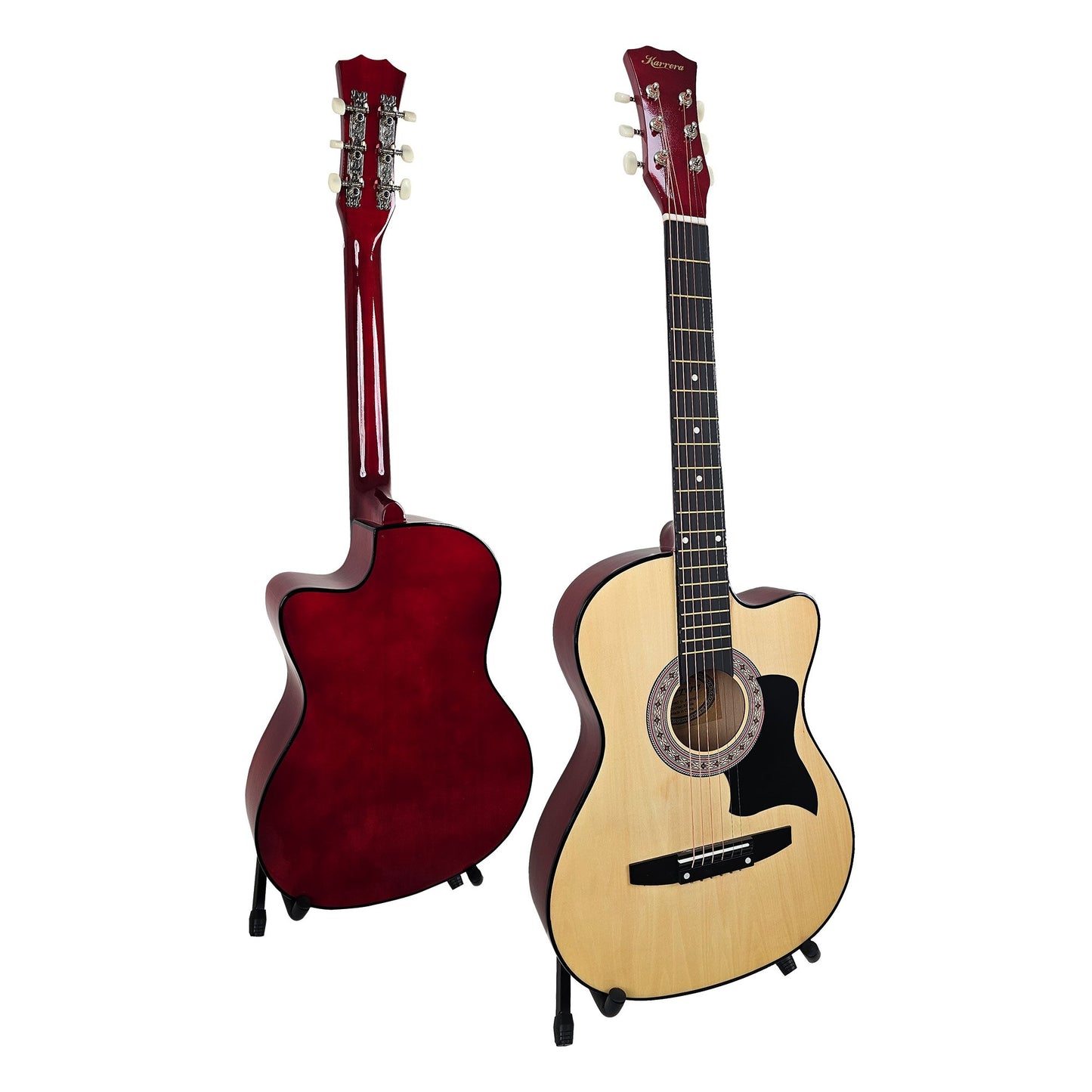 Acoustic Guitar | Karrera 38 Inch Cutaway | Steel Strings | Natural -> Musical Instrument & Accessories > Guitars - Fosmore