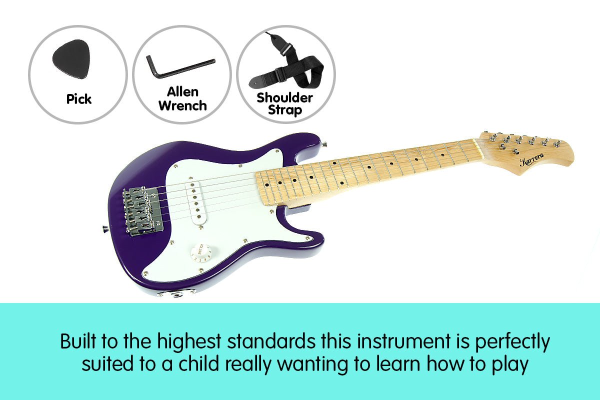 Kids Guitar | Karrera Electric Beginner Guitar for Children | Purple - > Musical Instrument & Accessories > Guitars - Fosmore