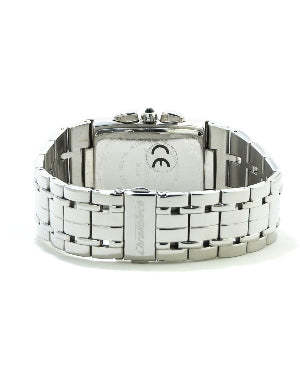 Chronotech Unisex Silver Steel Watch | red & silver