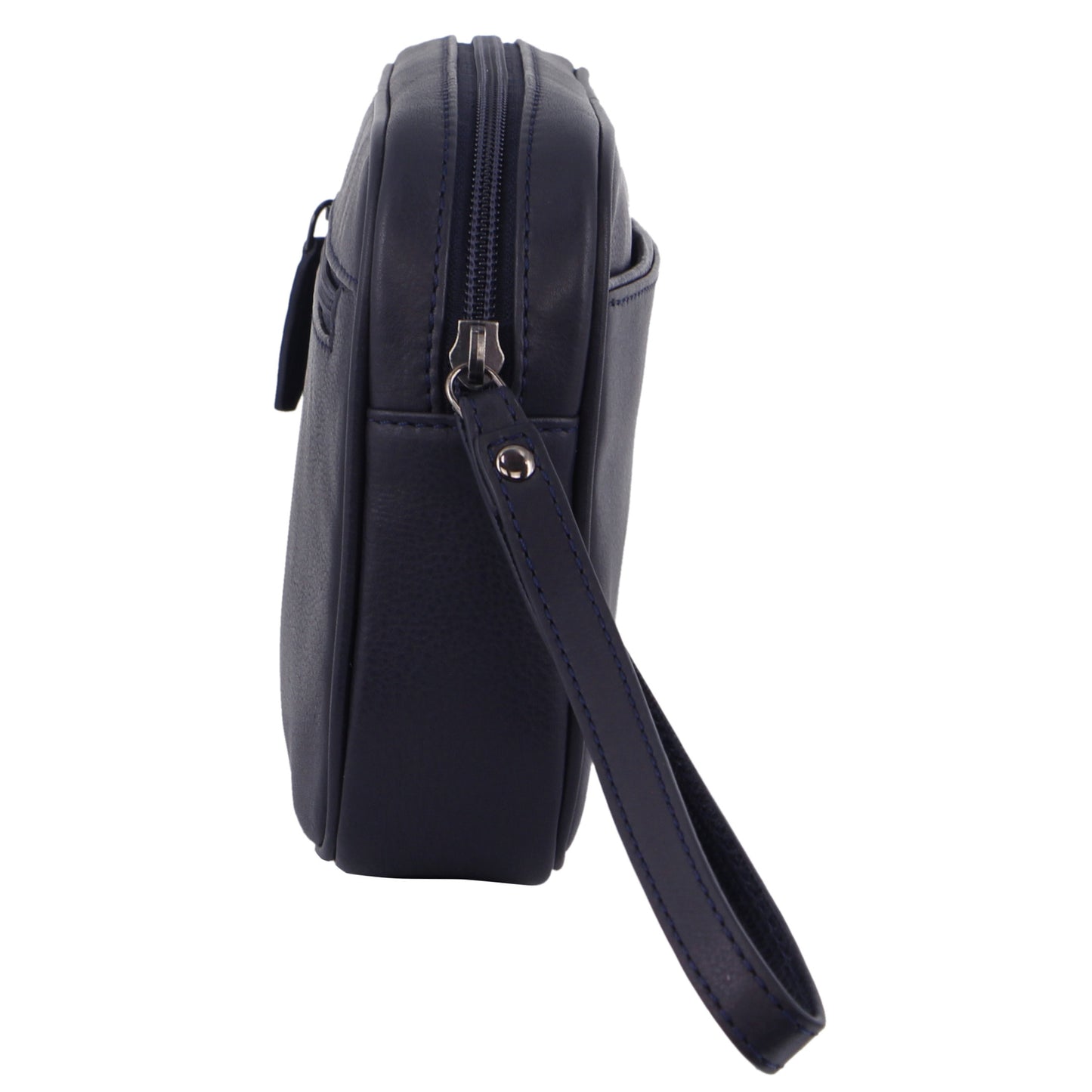 Mens Toiletry Bag | Pierre Cardin | Leather | Navy - Fashion > Men's Fashion > Men's Accessories - Fosmore