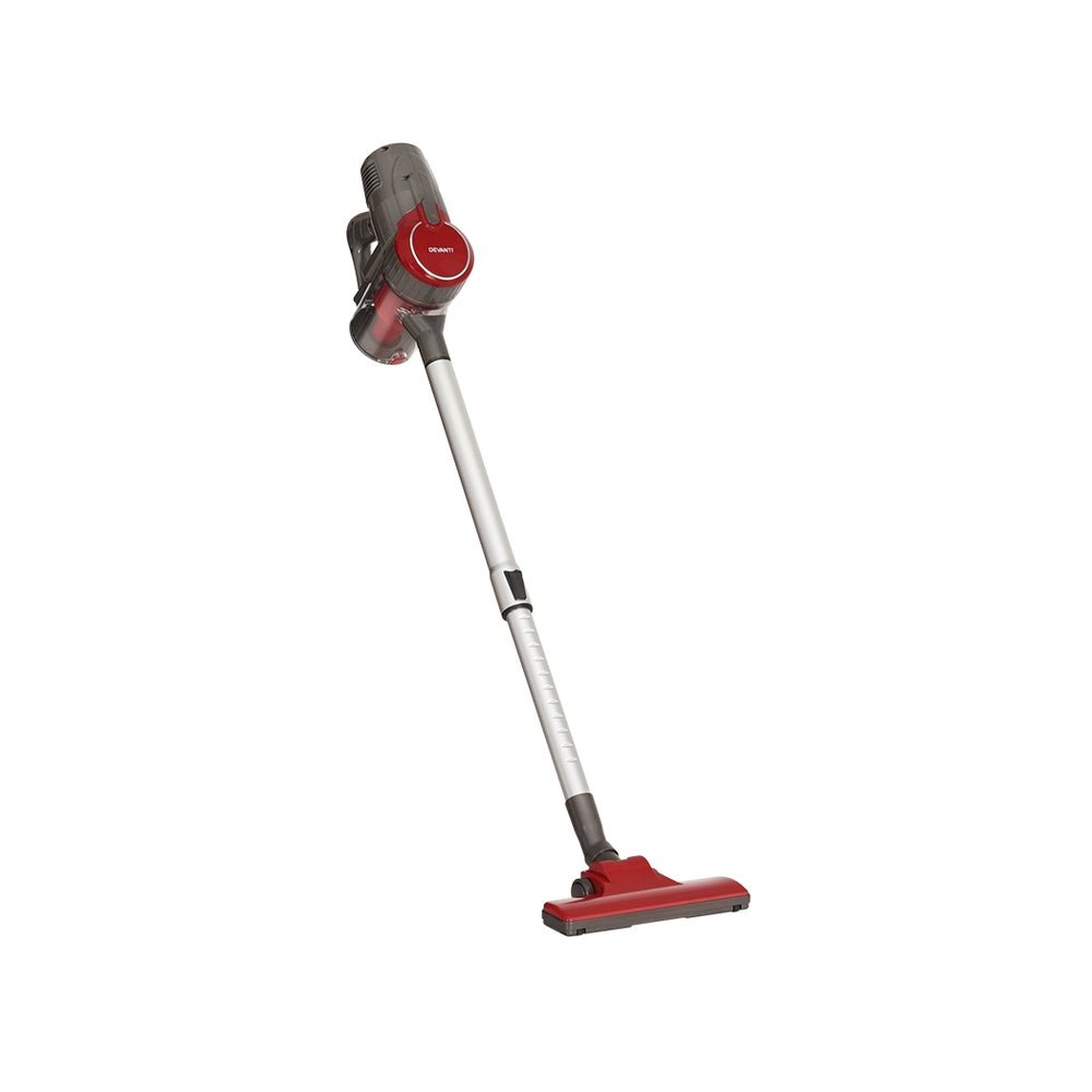 Stick Vacuum | Devanti | Bagless Corded 500W | Red - Appliances > Vacuum Cleaners > Stick Vacuums - Fosmore