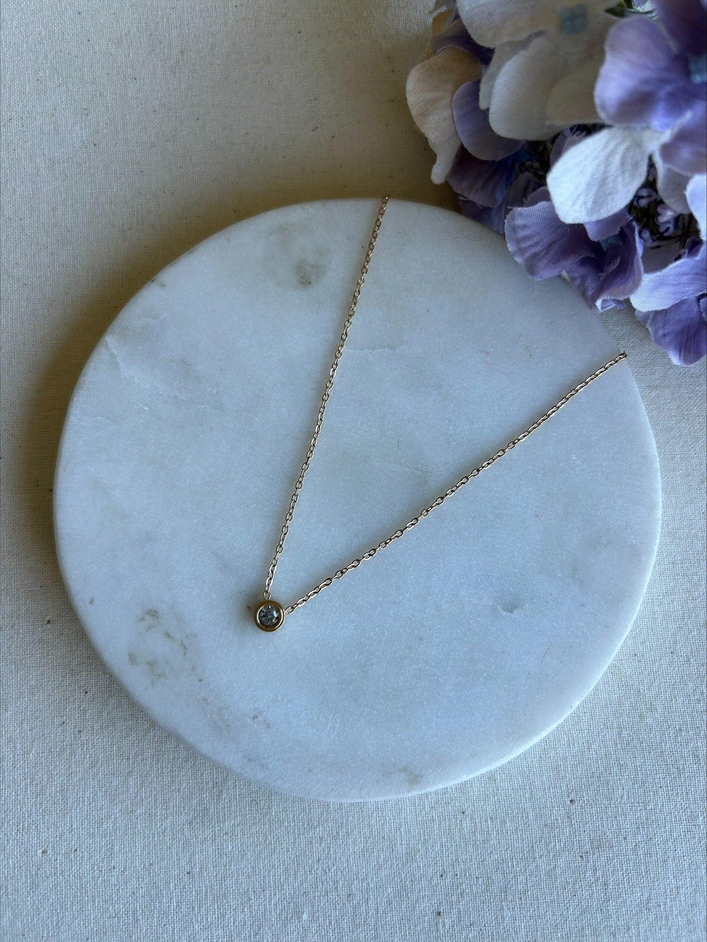 Necklace | Silver Gem Gold Necklace – Tarnish Proof Jewellery