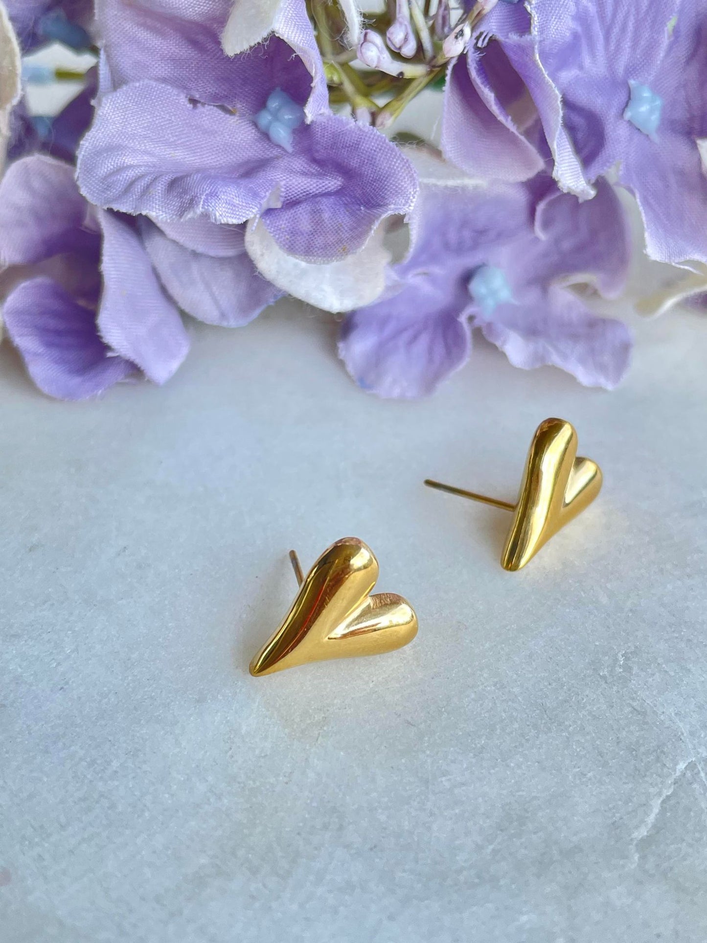 Earrings | Crazy heart stud earring – Tarnish Proof Jewellery