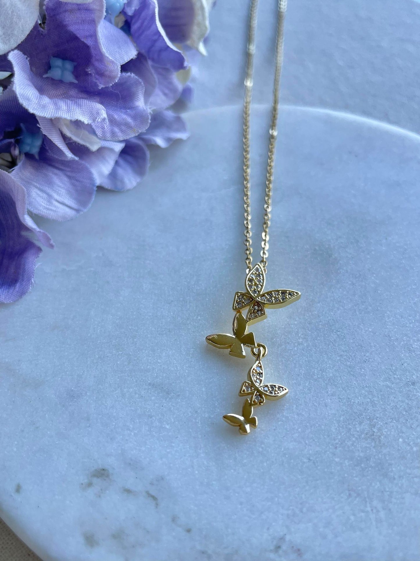 Necklace | We hang together butterfly necklace – Tarnish Proof Jewellery