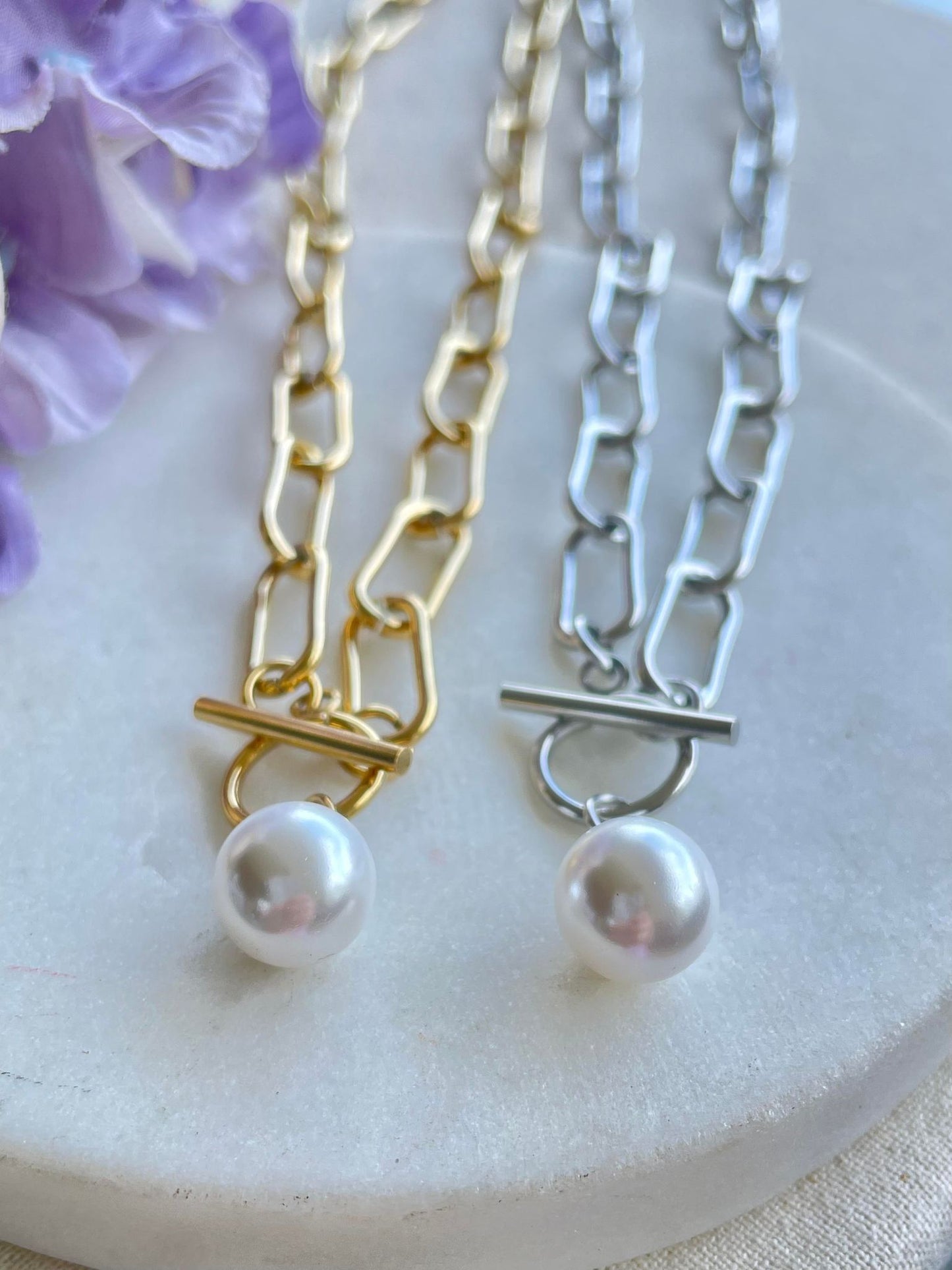 Necklace | All knotted up with a pearl - silver – Tarnish Proof Jewellery