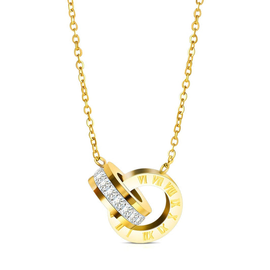 Necklace | Rings on time gold necklace – Tarnish Proof Jewellery