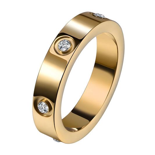Ring | Solid gold with bling ring - size 6 – Tarnish Proof Jewellery