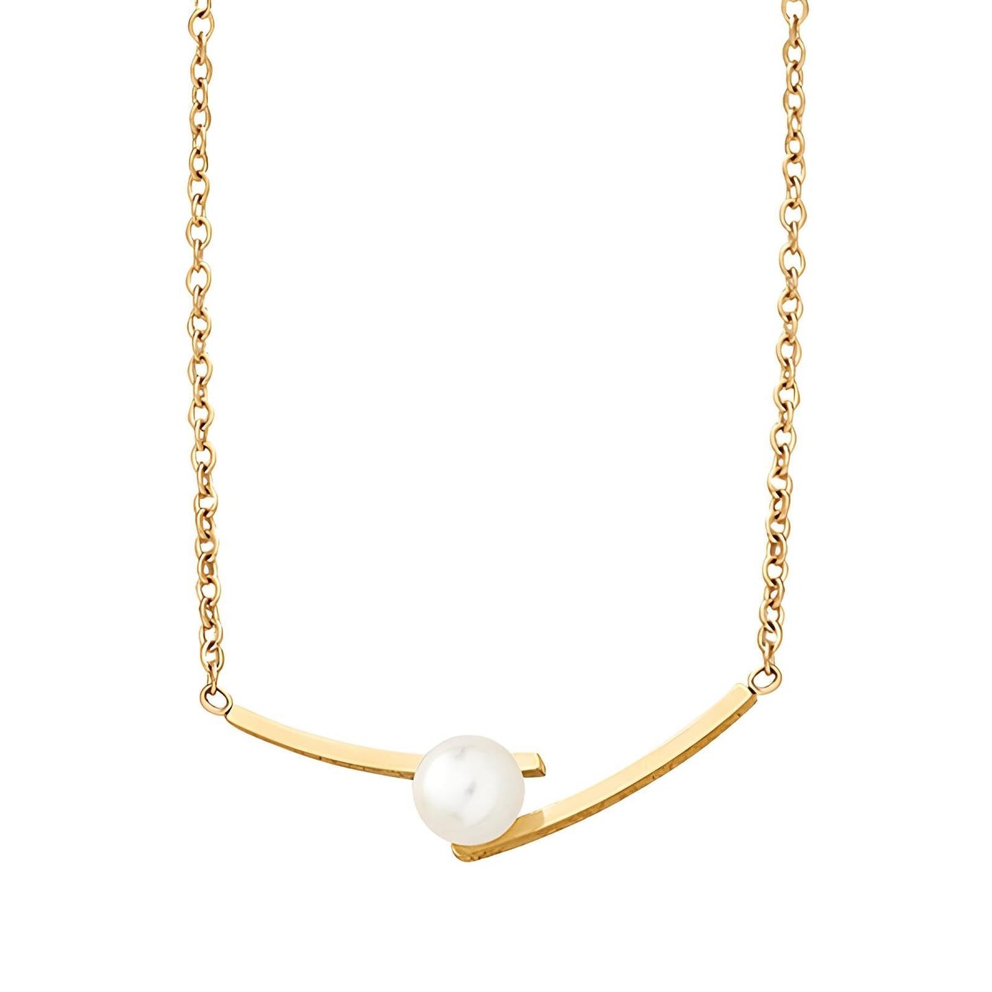 Necklace | Hold my pearl gold necklace – Tarnish Proof Jewellery