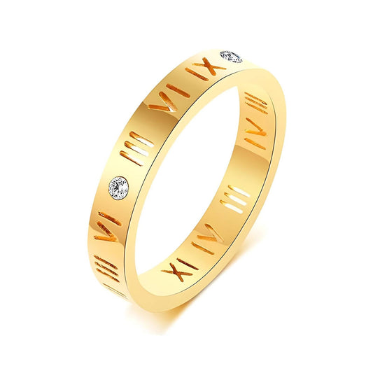 Ring | Roman numeral gold ring - Size 9 – Tarnish Proof Jewellery