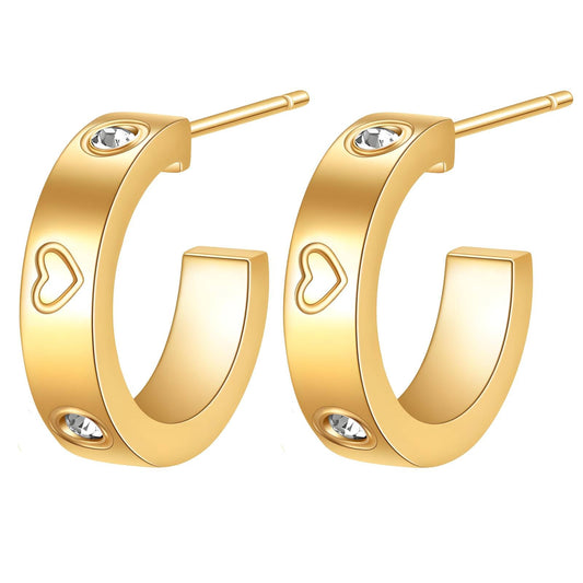 Earrings | Love my heart gold earrings – Tarnish Proof Jewellery