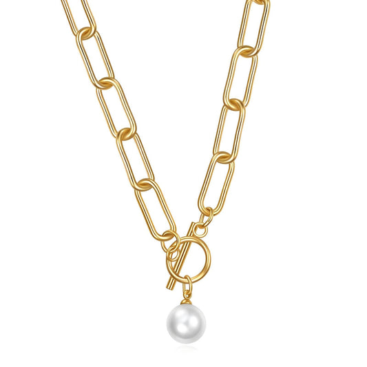 Necklace | All knotted up with a pearl - gold – Tarnish Proof Jewellery