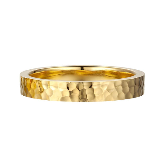 Ring | Dented look solid gold ring - size 8 – Tarnish Proof Jewellery