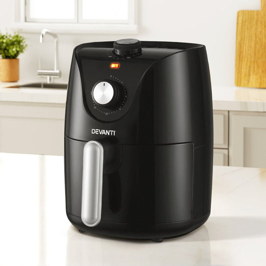 Air Fryer | Devanti | 2.5L Knob Control | 1200W - Appliances > Kitchen Appliances > Air Fryers - Fosmore