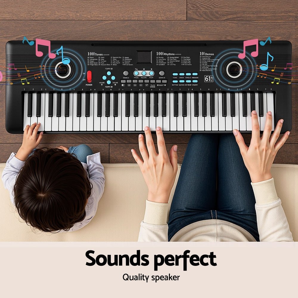 Piano Keyboard Kids | Alpha 61 - Key Digital Electric | Black - Audio & Video > Musical Instrument & Accessories > Musical Keyboards - Fosmore