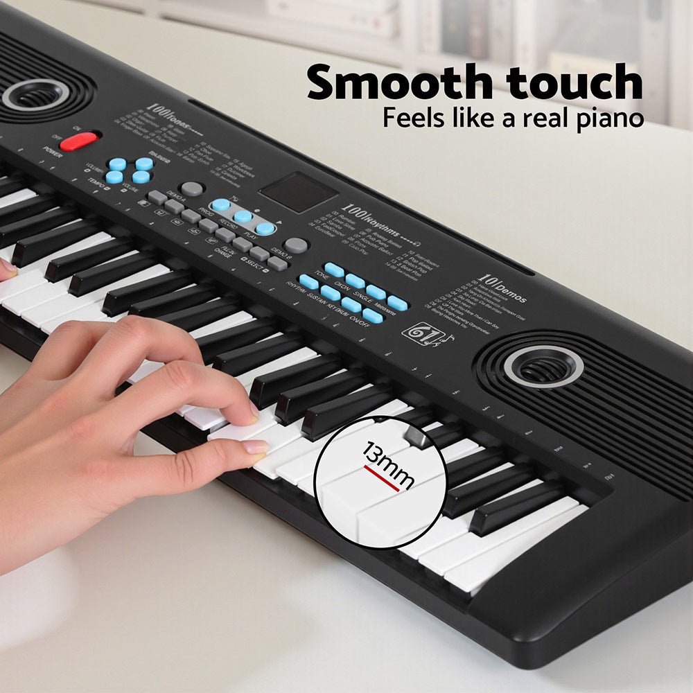 Piano Keyboard Kids | Alpha 61 - Key Digital Electric | Black - Audio & Video > Musical Instrument & Accessories > Musical Keyboards - Fosmore