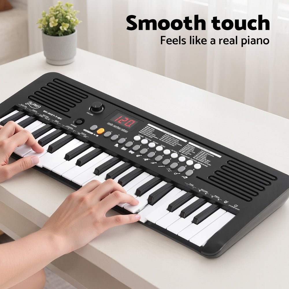 Piano Keyboard Kids | Alpha 37 - Key Digital Electric | Black - Audio & Video > Musical Instrument & Accessories > Musical Keyboards - Fosmore