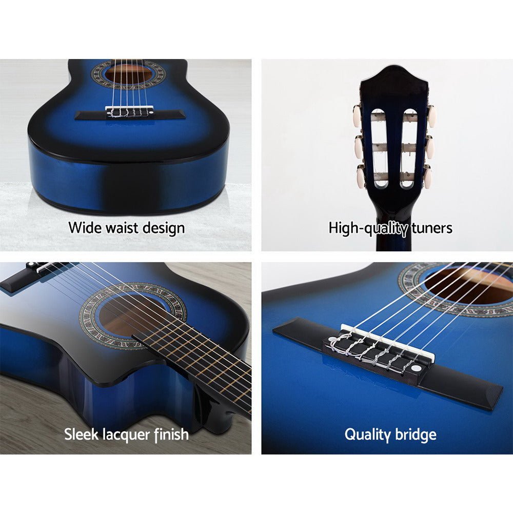 Kids Guitar | Alpha Classical Beginner Guitar for Children | Blue - Audio & Video > Musical Instrument & Accessories > Guitars - Fosmore