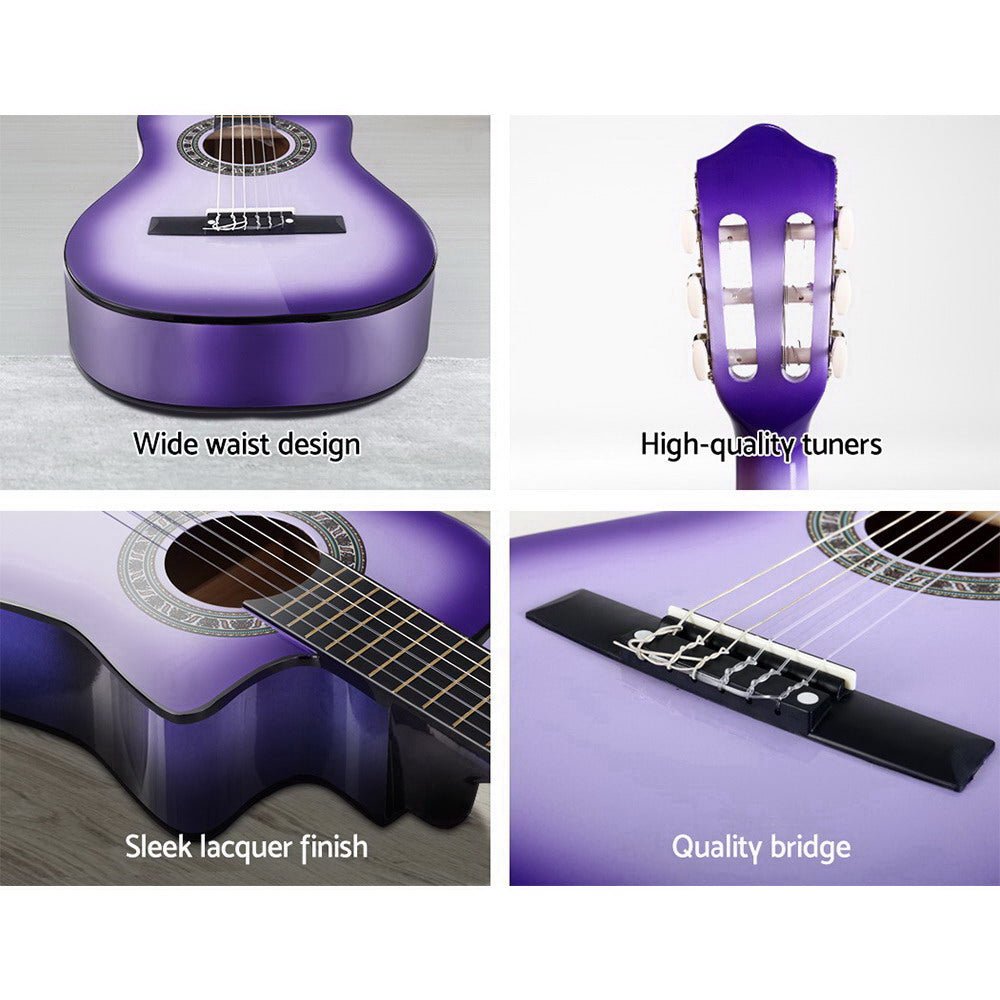 Kids Guitar | Alpha Classical Beginner Guitar for Children | Purple -> Musical Instrument & Accessories > Guitars - Fosmore