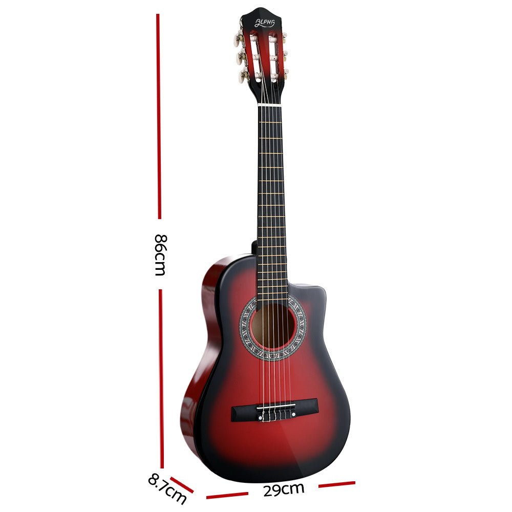 Kids Guitar | Alpha Classical Beginner Guitar for Children | Red - Audio & Video > Musical Instrument & Accessories > Guitars - Fosmore