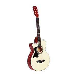 Left Handed Acoustic Guitar | Alpha 38 Inch | Steel Strings | Natural -> Musical Instrument & Accessories > Guitars - Fosmore