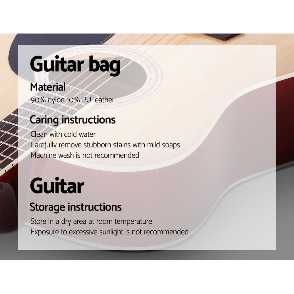 Acoustic Guitar Dreadnought | Alpha 41 Inch | Steel Strings | Natural - Musical Instrument & Accessories > Guitars - Fosmore