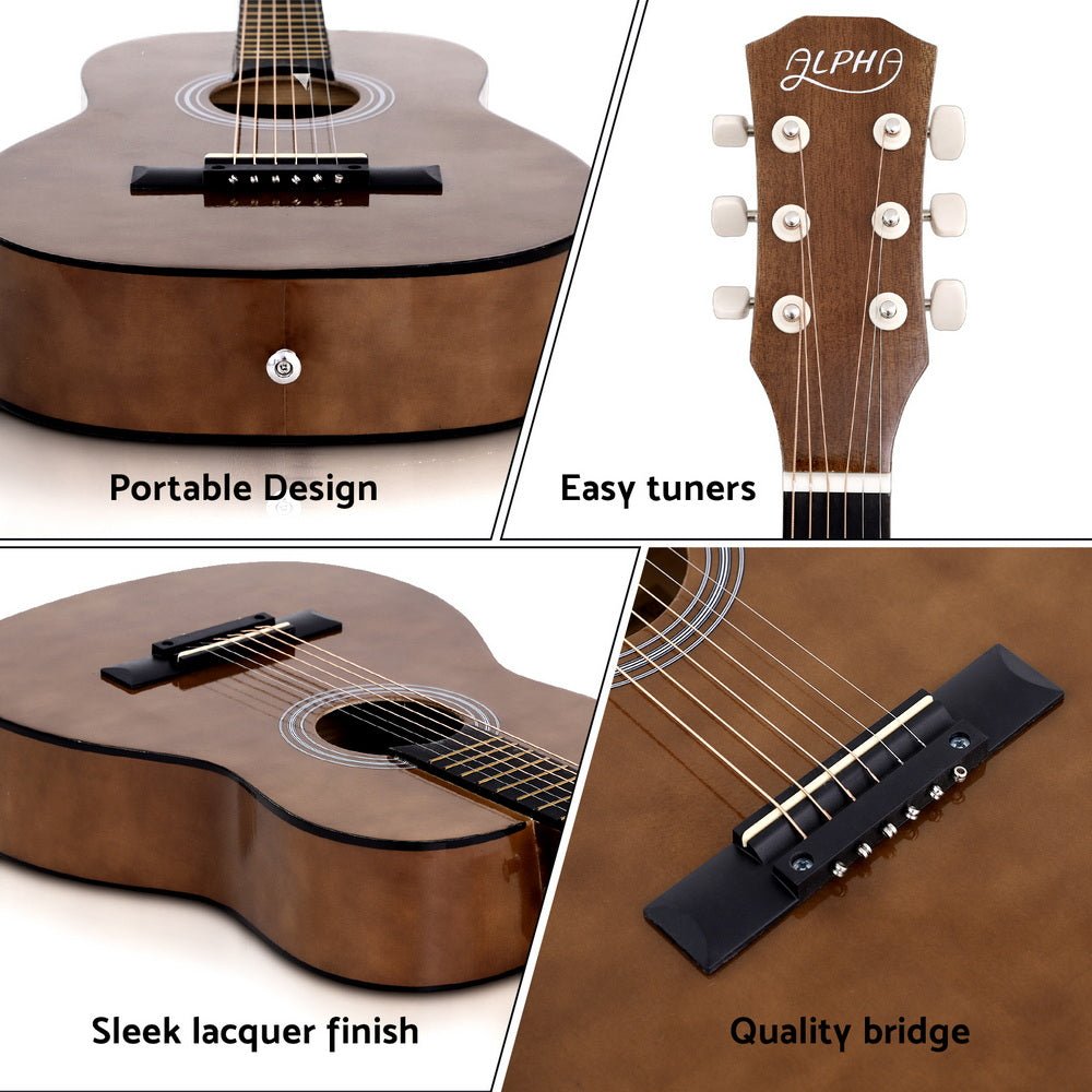 Alpha 31" Steel String Acoustic Guitar Portable - Audio & Video > Musical Instrument & Accessories > Guitars - Fosmore