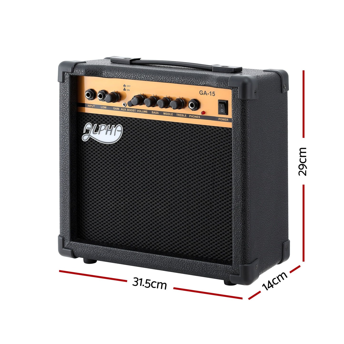 Guitar Amplifier | Alpha 20W Portable 3 - Band EQ | Black - Audio & Video > Musical Instrument & Accessories > Guitars - Fosmore