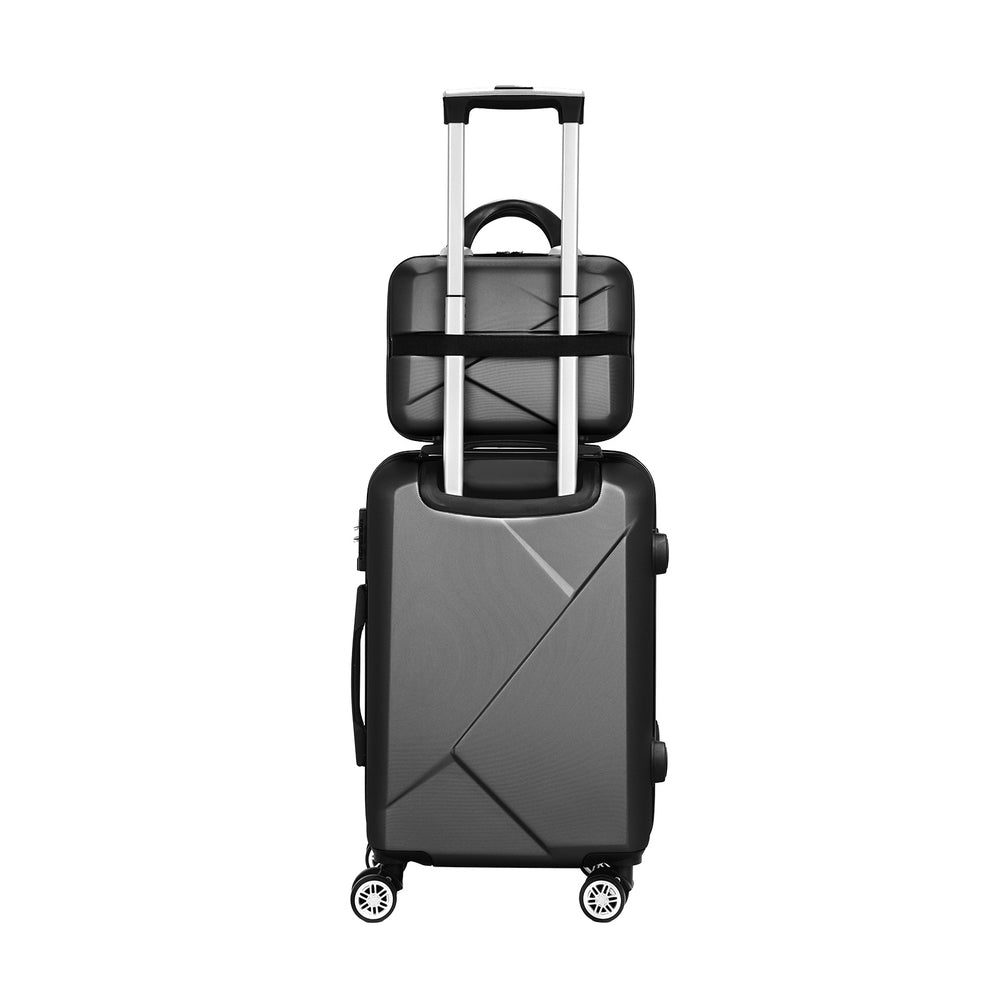 Wanderlite 2pc Luggage 23cm 55cm Set | Black