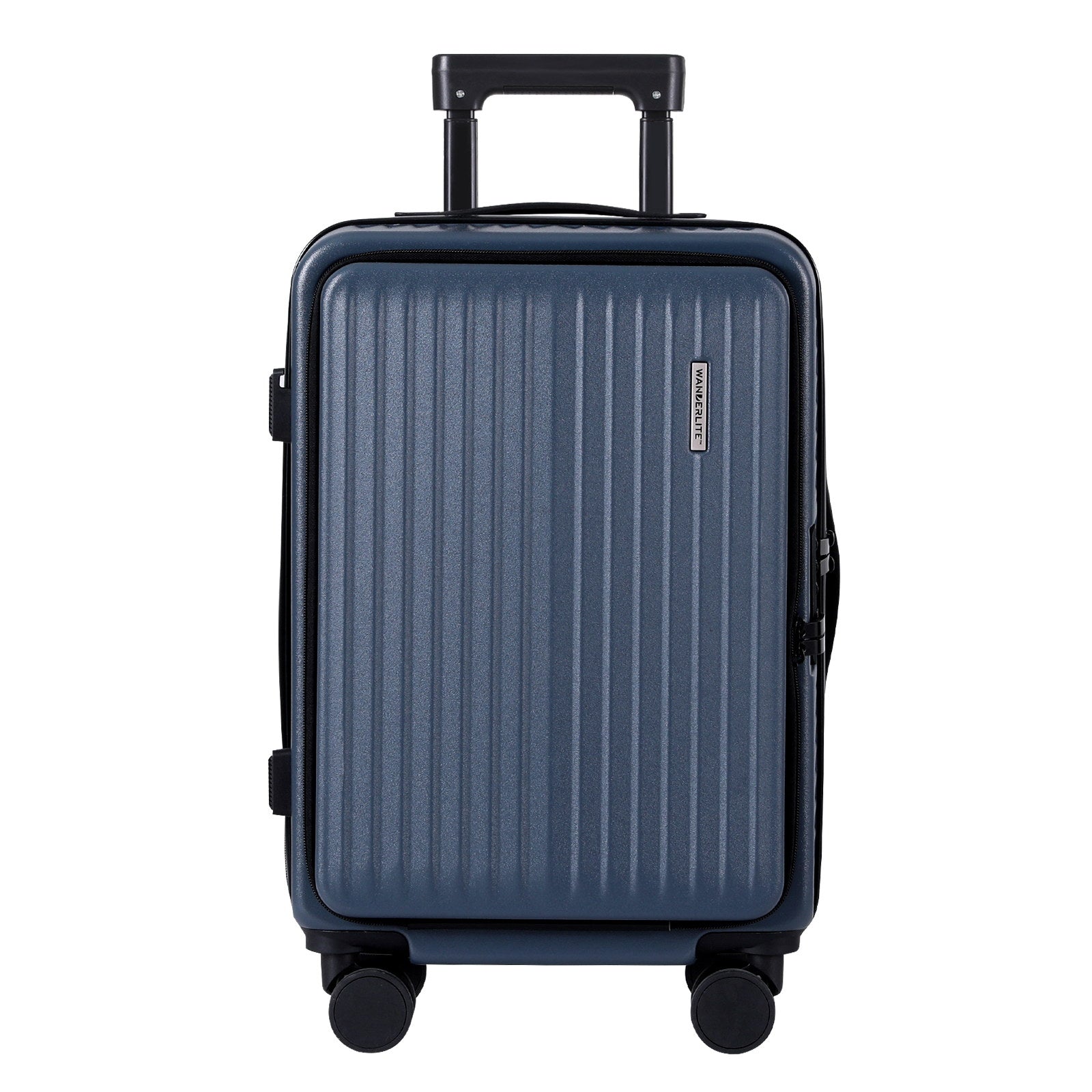 Suitcase* Luggage Carry On 55cm | Wanderlite | TSA Navy - Home & Garden > Travel > Suitcases - Fosmore
