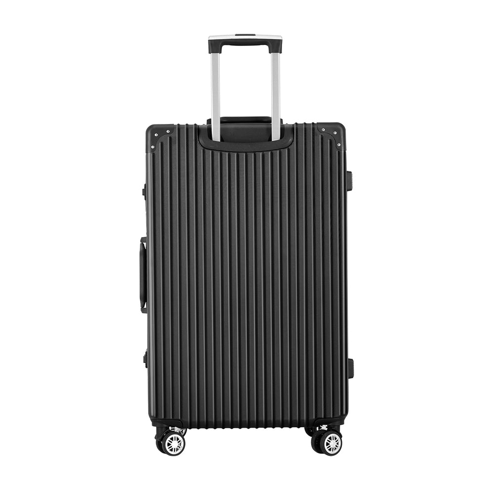 74cm aluminium black suitcase