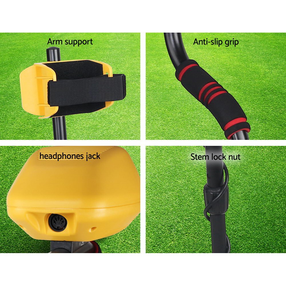 Metal Detector | 180MM Deep Sensitive Waterproof Treasure Hunter Gold Digger | Yellow - > Gadgets > Metal Detectors - Fosmore