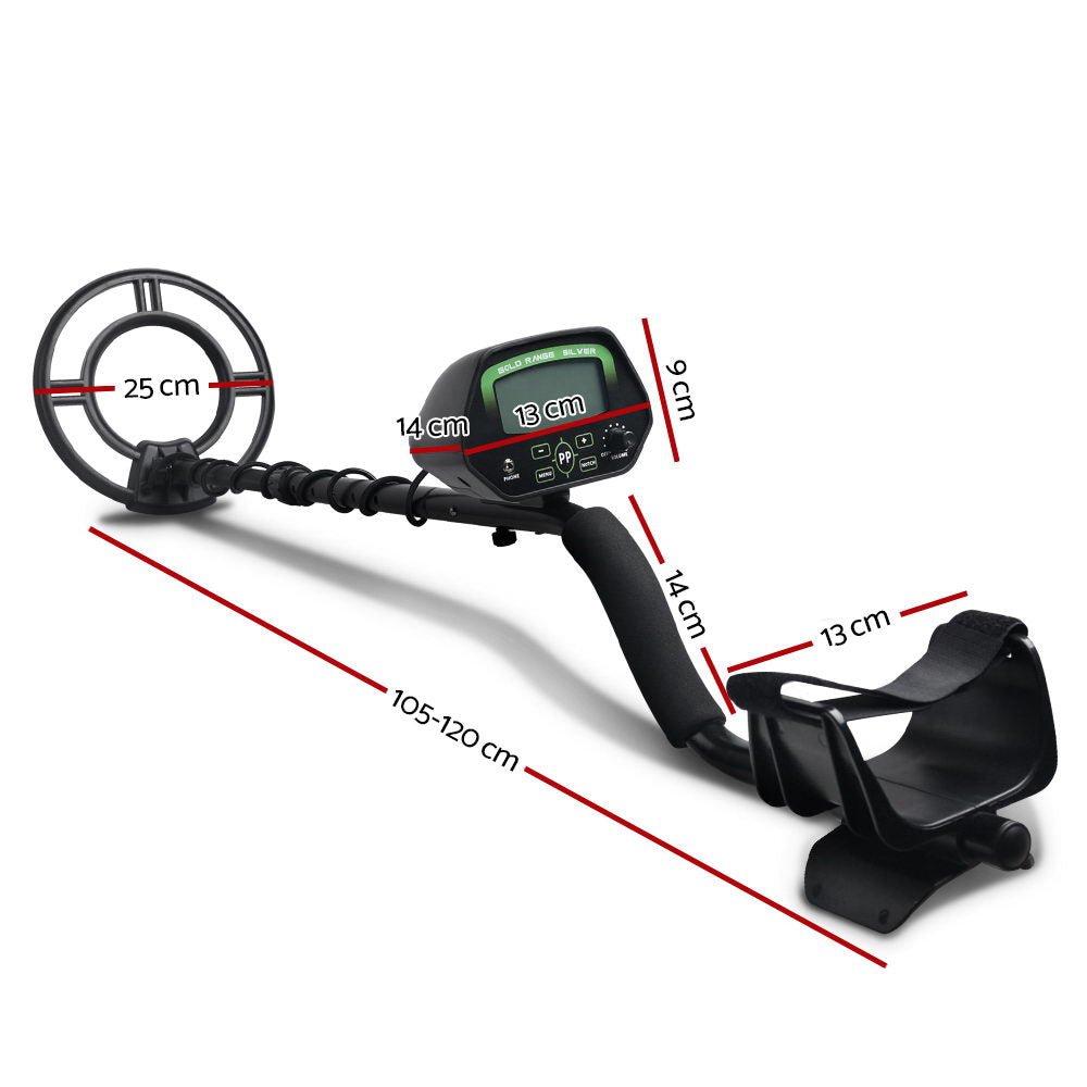 Metal Detector | 220MM Deep Sensitive Waterproof Treasure Hunter Gold Digger | Black - > Metal Detectors - Fosmore