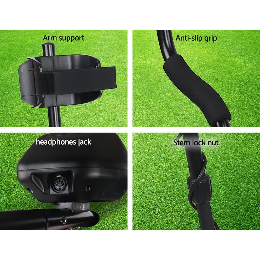 Metal Detector | 220MM Deep Sensitive Waterproof Treasure Hunter Gold Digger | Black - > Metal Detectors - Fosmore