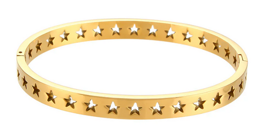 Bangle | Stars on your arm bangle - gold – Tarnish Proof Jewellery
